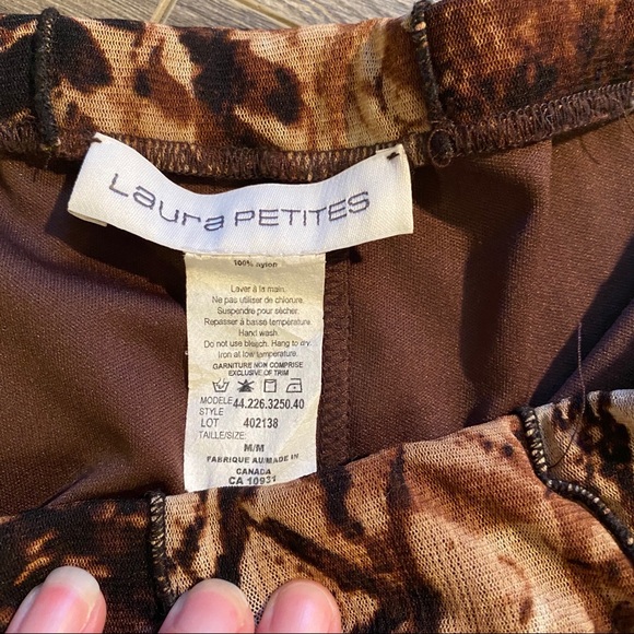 Laura Petite animal print a line skirt - Picture 4 of 4